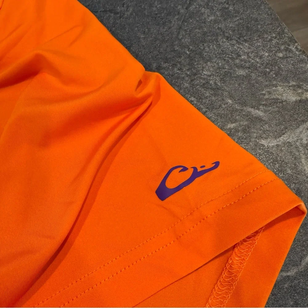 Drake Clemson Tigers XL men’s polo shirt short sleeve orange